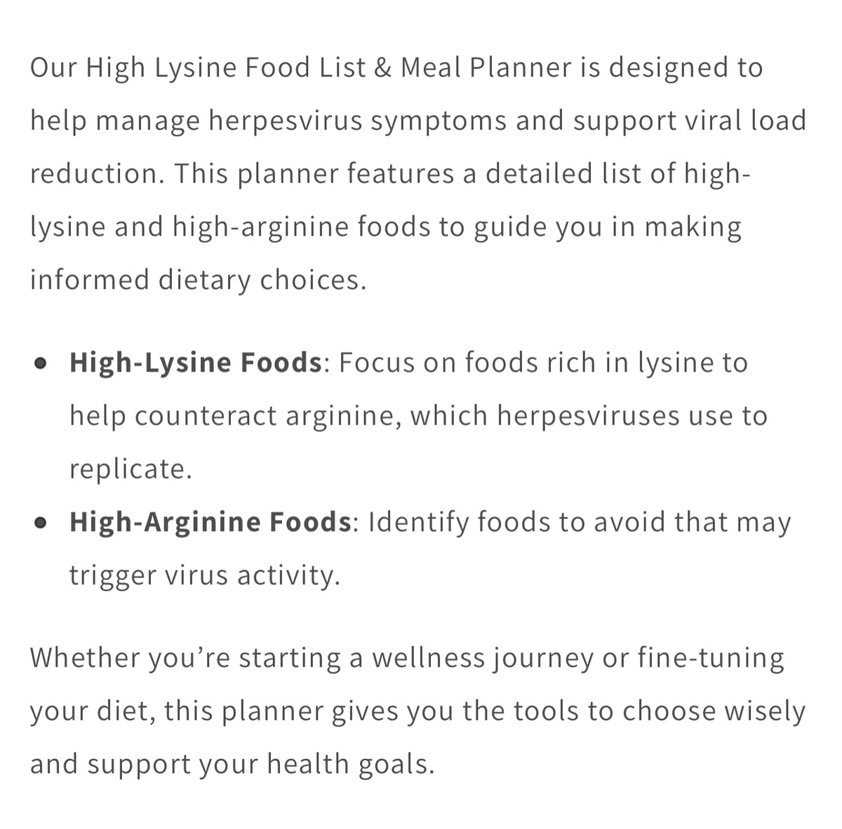 Herpes Happy Diet Food List & Meal Planner (download) Green de Vine